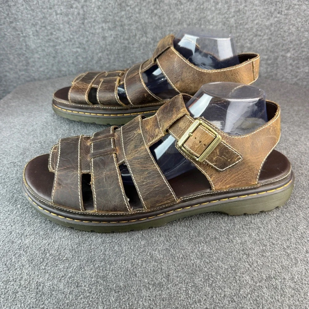 Dr. Martens Wrenlie Grizzly Leather Fisherman Sandals Men's Size 14